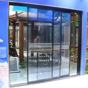 简约设计铝合金框架阳台门热断双钢化玻璃滑动天井门