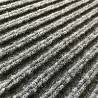 Özel PVC Çift Şeritli Kaymaz Su Geçirmez Halı Paspas Toz Giderici Dış Mekan Halı Kapı Paspasları