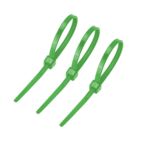 Attaches à glissière de qualité supérieure, 100 pièces par paquet, haute résistance, vertes, en nylon conventionnel, ignifuges 94V-2, pour usage industriel - Product Image 1