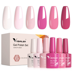 Venalisa Nouvelle Trousse Complète de Vernis Semi-Permanent Gel 6 Pièces/<span class=keywords><strong>Kit</strong></span> Manucure <span class=keywords><strong>Kit</strong></span> Cadeau Personnalisable OEM pour Votre Marque - Product Image 1