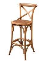 Chaise de salle à manger MULIGNA élégante en bois massif, empilable, pour usage commercial extérieur, hôtels, restaurants, banquets de mariage, chaise de bar