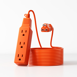 Hoge kwaliteit 18AWG 3C SJT 6-30ft 125V 13A bruine stroomaansluiting fabrieksuitlaat binnenhuis huishoudelijke verlengkabel 3-voudige stekker goedkoop - Product Image 6