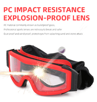Lunettes de sécurité pour pompiers avec logo personnalisé d'usine, certifiées CE EN166, anti-feu et anti-buée, lunettes de protection pour pompiers