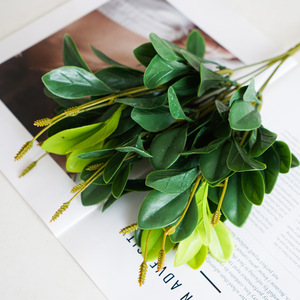 Plante verte artificielle, feuille de jade, fleur décorative en plastique, décoration de mariage, décoration de la maison, accessoires de photographie en extérieur - Product Image 3