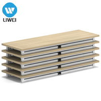 Table de conférence LIWEI en bois massif, moderne, pliable et extensible, écologique et durable, pour bureau, hôtel, domicile ou bureau à domicile