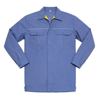 Vêtements de travail durables, uniforme unisexe, vêtements de travail avec fermeture éclair, manches longues, pour la construction et l'usine, vente en gros