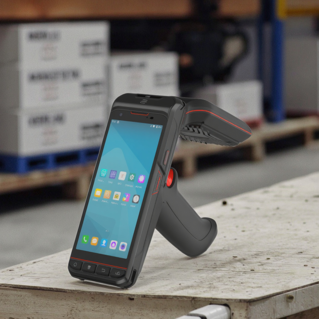 Портативный портативный КПК с дальним диапазоном 2D сканер штрих-кодов NFC RFID считыватель карт модуль для эффективного управления складом