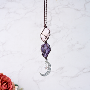 Colgante de Piedra de Cristal en Bruto Tejido al Estilo Bohemio, Joyería Elegante, Ideal para el Día de San Valentín, para Hombres y Mujeres - Product Image 5