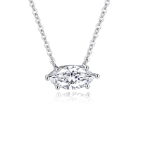 Collar con Colgante de Plata de Ley 925 con Moissanita y Circonita, Serie Premium de Moda, Accesorio para el Cuello, Venta al por Mayor Directa de Fábrica de Joyería