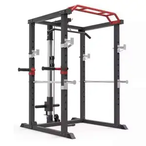 Thuis Multifunctionele Hamer Kracht Gym Pull Up Draagbare Squat Rack Bankdrukken Smith Machine Power Squat Kooi Met Platform