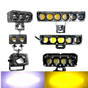 Novo LED Car Light com 2 3 4 5 6 Eyes Lens Dual Color Spotlight & Fog Driving Work Light para Motocicleta & Road 4X4 Branco Amarelo - Product Image 2