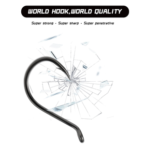 Móc câu cá bằng thép carbon cao, kiểu mỏ bạch tuộc, mạ niken đen, móc lệch, chắc chắn, dùng cho nước mặn, cỡ 1/0 #   _10 # - Product Image 6