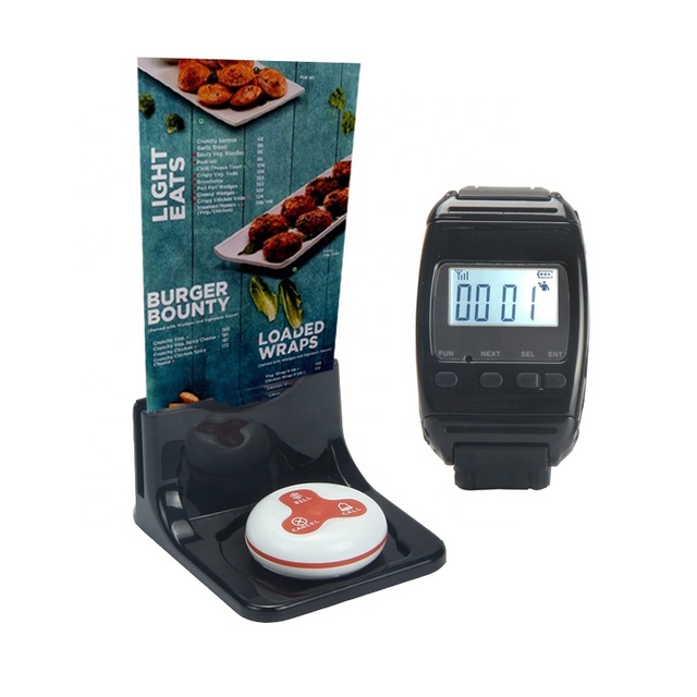 Table Order Service Waitress Button Wireless Waiter Calling Restaurant Paging System Watch