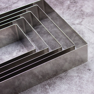 Molde Rectangular para Mousse, Aro para <span class=keywords><strong>Pastel</strong></span> de Acero Inoxidable Grueso, Molde para Panqueques, Molde para Hornear Pasteles de Varias Capas - Product Image 2