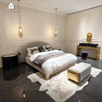 Ensemble de meubles de chambre à coucher luxueux, confortable, moderne, écologique et durable, comprenant une commode avec tiroirs et un miroir de maquillage, table de toilette