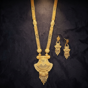 Wholesale 14K18K24K Gold Plated Forming Necklaces Set, Traditional Floral Design Jewelry Set, Brass Gold Filled Fashion Jewelry. - Product Image 1