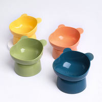 Accessoires pour animaux de compagnie en plastique coloré, bol anti-renversement pour chien, bol pour nourrir les chats