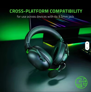 Audífonos <span class=keywords><strong>Razer</strong></span> <span class=keywords><strong>BlackShark</strong></span> <span class=keywords><strong>V2</strong></span> <span class=keywords><strong>X</strong></span> Cyclone Dinámicos Over-Ear para Juegos, con Cable, ANC, Conectores USB para Deportes, Uso de DJ, Cuero - Product Image 6