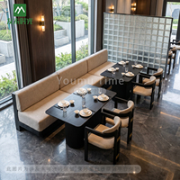 Meubles de restaurant commerciaux modernes, ensemble table et chaises pour hôtel, café, projet hôtelier, fabricant