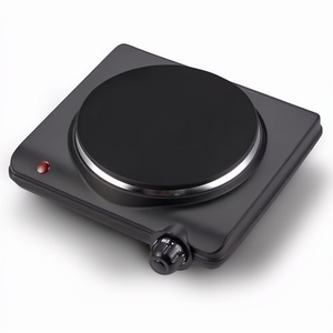 Elite Gourmet <strong>ESB</strong>-301BF# Single Cast Iron Countertop Burner 1000 Watt Electric Hot <strong>Plate</strong> Push Button Control Temperature - Product Image 1