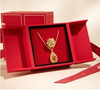 Boîte cadeau pour bijoux en papier écologique avec logo personnalisé, doublée de velours, à double ouverture pour bracelets, boucles d'oreilles, bagues