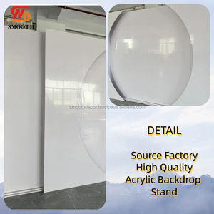 Arco de Fondo Blanco Acrílico Lujoso y Duradero para Escenario de Boda, 480x240cm o Personalizado - Product Image 2