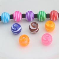 Perles décoratives en acrylique en forme de cœur, colorées, à gros trous, pour perruques, dreadlocks, cheveux tressés, accessoires de bricolage, ornements capillaires pour filles