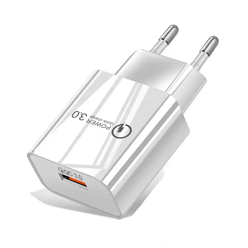 Toptan ucuz duvar şarj cihazı mikro USB ab/abd fiş 18W QC 3.0 hızlı şarj adaptörü iPhone Samsung için xiaomi