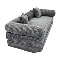Canapé-lit pliable moderne en tissu mousse haute densité avec design carré rotatif pour appartement, centre commercial et hôtel
