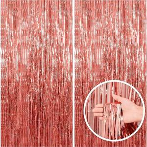 Rideaux en paillettes métalliques 1m X 2m Plusieurs tailles 1pc Rideaux en feuille <span class=keywords><strong>de</strong></span> franges or rose pour fête <span class=keywords><strong>de</strong></span> Pâques Toile <span class=keywords><strong>de</strong></span> fond photo - Product Image 4