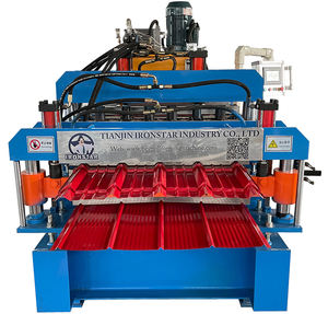 Doppelschicht-Dachbahn walzen form maschine Neu Niedriger Preis IBR-Blatt Doppelschicht-Wanddach herstellungs maschine - Product Image 1