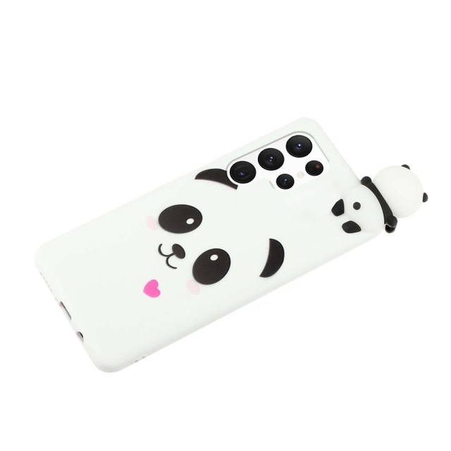 3D Figure Effects Panda Phone case for Samsung Galaxy S22 Ultra 5G Cute Phone Cover