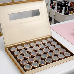 35 Grid/ Set Wholesale Independent Aluminum & Acrylic Plastic Nail Art Tooth Gems Empty Storage Nail Decorations Box Nail Tool - Product Image 4