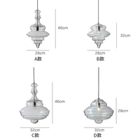 Luminaire suspendu de style nordique, gris et verre, pour comptoir de bar, E27, lampe suspendue simple