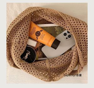 Große gewebte Tragetasche, Sommer-Strohtasche, Schulter- und Umhängetasche für Damen, Strand- und Urlaubshandtasche - Product Image 6