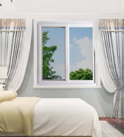 Fenêtres coulissantes en PVC à rupture de pont thermique, double vitrage, insonorisées et sécurisées pour chambre à coucher, en plastique UPVC