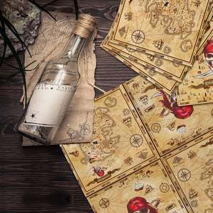 Vente chaude moderne Pirate chasse au trésor thème serviettes pour enfants Halloween fête d'anniversaire vaisselle décoration - Product Image 1