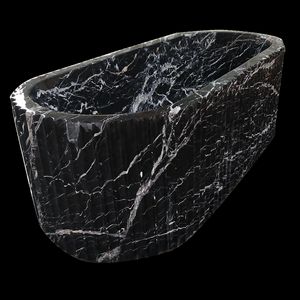 Baignoire italienne moderne classique autoportante en pierre naturelle Baignoire Napoléon en marbre noir pour salle <span class=keywords><strong>de</strong></span> <span class=keywords><strong>bain</strong></span> à vendre - Product Image 5