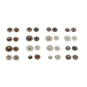 Boutons personnalisés avec logo, rivets métalliques en laiton antique gravés, style à tige en fer pour veste - Product Image 1