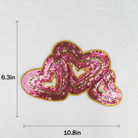 Hittepers Glitter Chenille Patches Bemine Voor Valentijnsdag Ijzer Op Valentines Pailletten Xoxo