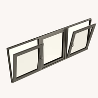 Porte/Fenêtre Extérieure Moderne en Alliage d'Aluminium à Rupture de Pont Thermique, Standard Européen HC, Insonorisée et Étanche, Style Battant