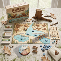 Jeu de rôle caché avec jetons en résine, certifié BSCI, thème coloré pour l'interaction fantastique orientale, boîte de rangement