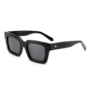 Logo personnalisé tendance lunettes de soleil carrées de haute qualité hommes femmes protection Uv400 lunettes de soleil polarisées en acétate