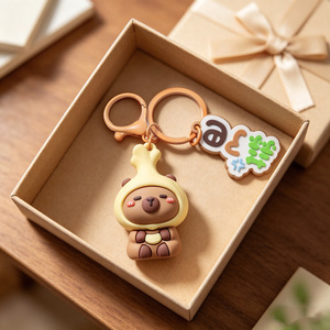 Llavero de diseño popular con animales Kawaii (ajos, pimienta, <span class=keywords><strong>Balilla</strong></span>), colgantes para niños, llaveros para coche, venta al por mayor para decoración - Product Image 3