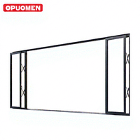 Fenêtres à battants en aluminium personnalisables de conception professionnelle, double vitrage, battantes, à persiennes trempées pour une utilisation en cuisine, conception graphique