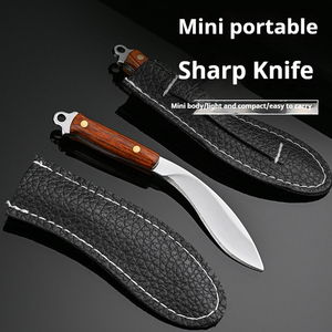 Coltello da campeggio Mini Dogleg da campeggio personalizzabile OEM con manico in legno e lama in acciaio per la cucina o la consegna del disimballaggio - Product Image 6