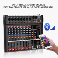 Console de mixage analogique stéréo 8 canaux XTUGA avec réverbération, lecture Bluetooth, égaliseur, entrées XLR - Modèle CT80X