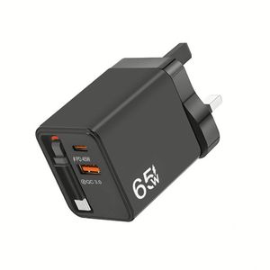 อะแดปเตอร์ชาร์จไฟ GaN 65W แบบพกพา สายชาร์จแบบยืดหดได้ รองรับ OTP ใช้งานร่วมกับ PD3.0 QC3.0 สำหรับแล็ปท็อปและโทรศัพท์มือถือ - Product Image 2