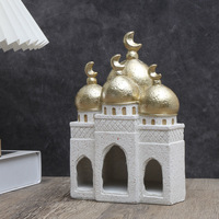 Ornements de Noël en résine pour la maison et le bureau, motif château, mouton et étoile, style moderne et simple, cadeau personnel pour l'Aïd al-Adha du Moyen-Orient
