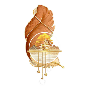 Peinture décorative d'entrée en plumes, paysage de luxe léger, <span class=keywords><strong>arbre</strong></span> à monnaie, <span class=keywords><strong>tableau</strong></span> mural LED pour couloir - Product Image 6